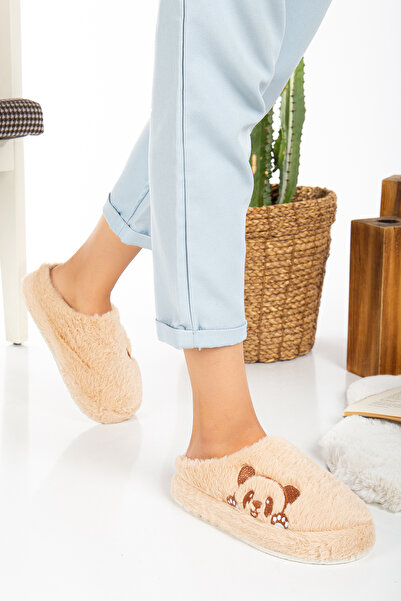 Slipcat Plush Women's Home Slippers - With Dowry and Bundle Detail, Noiseless Thick Sole