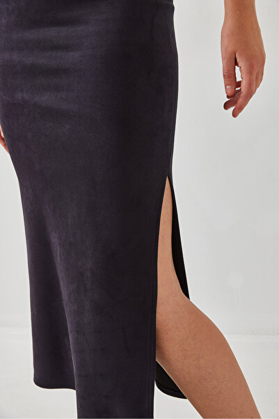 Bianco Lucci Жіноча замшева спідниця-олівець з розрізами 60261039