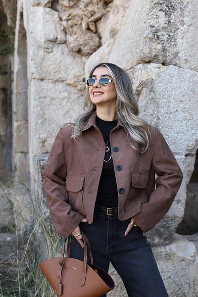 bytugcekaya Кафяво кадифено яке с подплата
