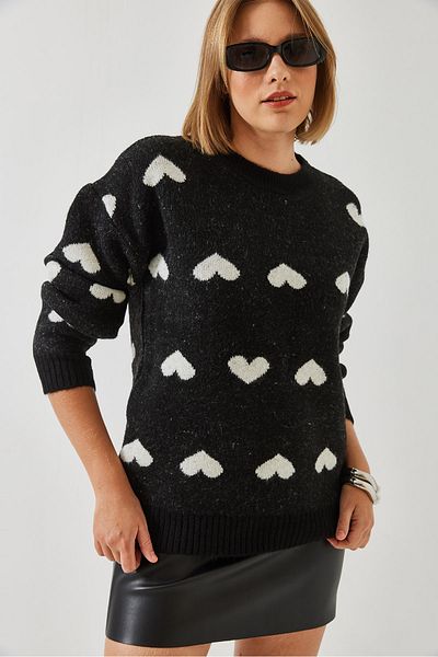 Bianco Lucci Pulover de damă cu model de inimă 60261030