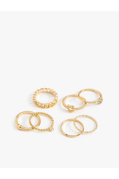 Koton Ring Set Stone Detailed Twist