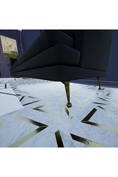 KOÇSAN Picior de mobilier Saturn Antique Yellow 15 Cm, Picior de mobilier din metal de lux, Fotoliu, Dulap, Comodă, Picior de masă