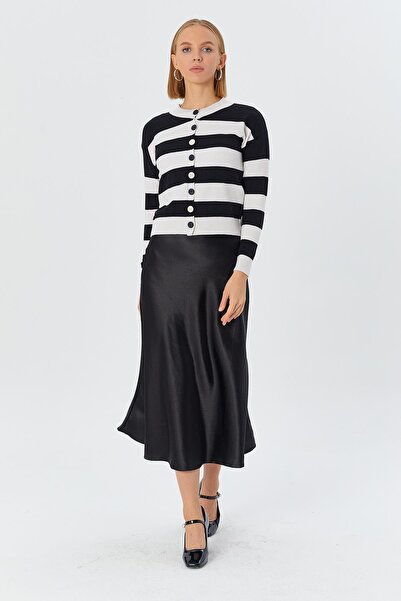 Shopping Shop Cardigan de tricotaj cu dungi albe