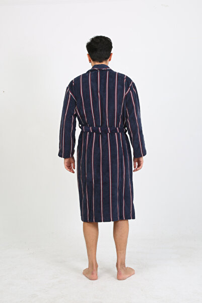 Homelover 100% бавовняний вертикально смугастий халат для чоловіків - халат з високою поглинаючою здатністю, ультра-люкс