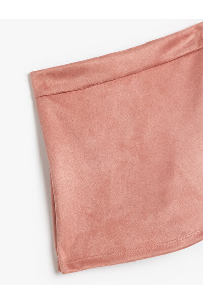 Koton Beli Lastikli Düşük Bel Kadife Şort Etek