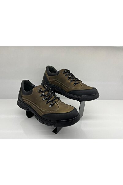 Tardelli 443499 Kum Siyah Crazy Hakiki Deri Ortopedik Taban Erkek Ayakkabı