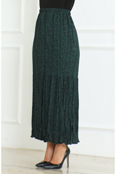 sefamerve Tágas réteges cigány szoknya nagy méretű 3165B-04 zöld