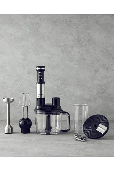 Azemax English Home Rmb 3001 4 Blade Multi Blender Set Black-Chrome