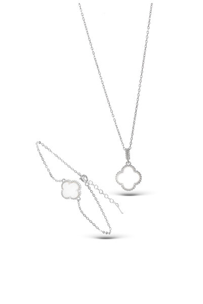 ADA LİFE GÜMÜŞ 925 Ayar Gümüş 2 Li Set Kolye Bileklik (ÖZEL KUTULU)