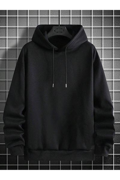 LUNAVISTA Tupac 2Pac All Eyez on Me Printed 3-Thread Hoodie Black Oversize Sweatshirt