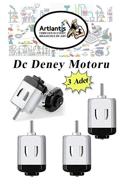 Artlantis Deney Motoru 3 Volt 3 Adet 3v - 6 v Dc Yüksek Devir Dinamo Motoru O...
