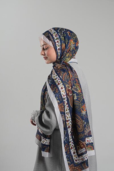 Giverny Ethnic Cream Patterned Cotton Shawl - Digital Printed, Cut Fiber 202114 _40