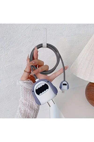 daystar İphone 18w/20w Uyumlu Şarj Aleti Kılıfı, Şarj Kablo Koruyucu, Şarj Ko...