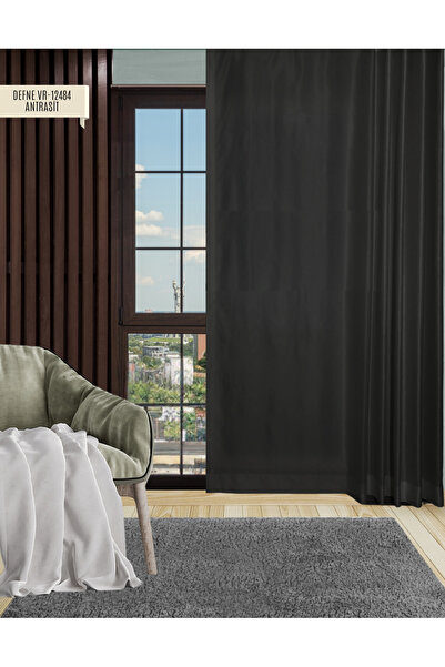 Epay TEK RENK FON PERDE RENKLİ GÜNEŞLİK PERDE TÜL PERDE (PİLESİZ)