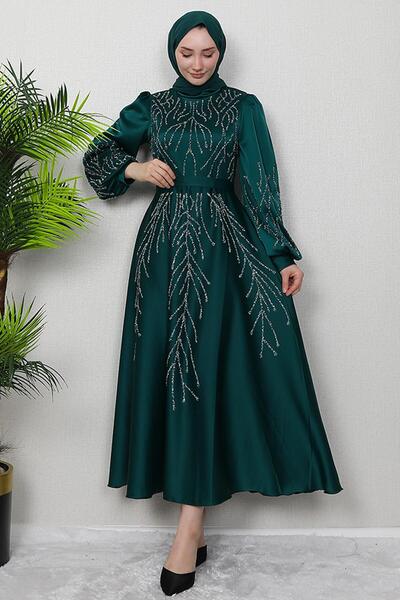 zoezoe Buğlem Taşlı Abiye Zümrüt