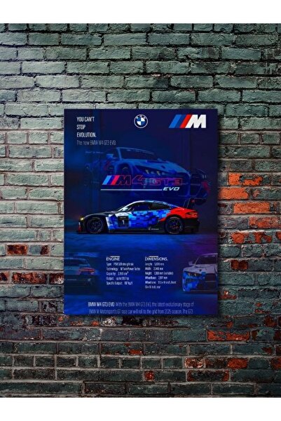 Sticksy BMW M4 GTS EVO - Eşsiz Tasarım Otomobil Posterleri, Özel Tasarım Kağı...
