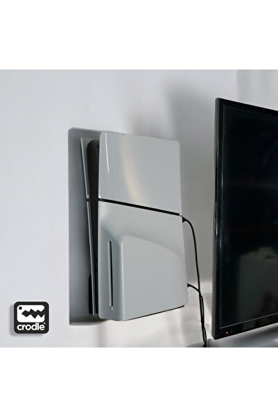 Crodle Ps5 Ve Ps5 Slim Duvar Standı Yerden Tasarruf Rahat Hava Akışı Gaming Aksesuar Konsol Tutacağı