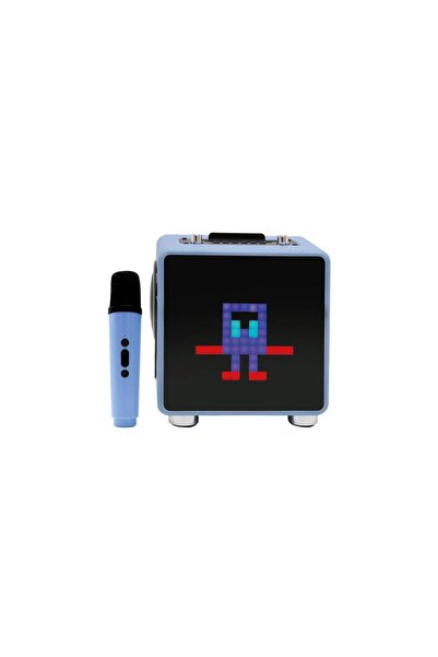 Sunix 15w 11x11 Piksel Led Ekranlı Karaoke Bluetooth Hoparlör Mavi Bts-270