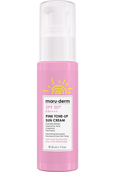 Maru.Derm Sunscreen |   New Formula 2025 |   Spf 50 Pink (Pink Tone-Up) Sunscreen |   New Generation Korean Filter