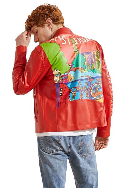 iKiGAi the city rote Lederjacke
