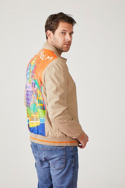 iKiGAi the city Beige Lederjacke