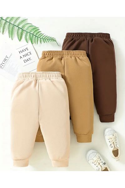 Hamham kids 3-Piece Sweatpants Set for Boy - 100% Cotton