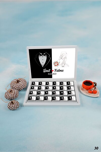 KAKAO AĞACI 70 Adet Gelin-damat Bohça Çikolatası