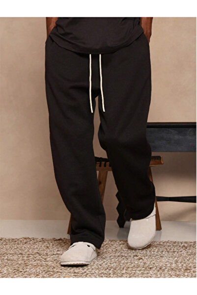 yx yustex sport Pantaloni de trening negri, stil baggy, confortabili, cu pici...