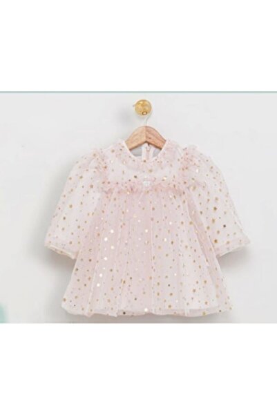 Babydola Parlak Yıldız Detaylı Doğum Günü Parti Elbisesi