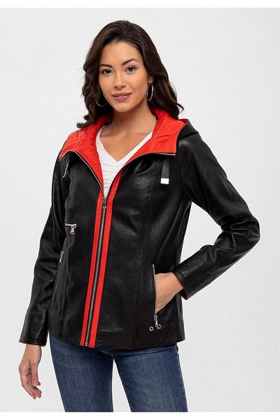 iKiGAi the city Siyah Deri Jacke