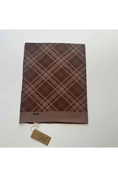 Aker Kahverengi Ekose Şal