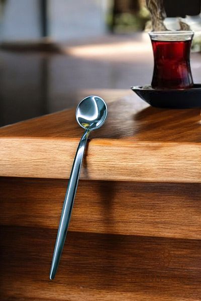 HOMENFA Set of 6 London Model Teaspoons (Stainless Steel)