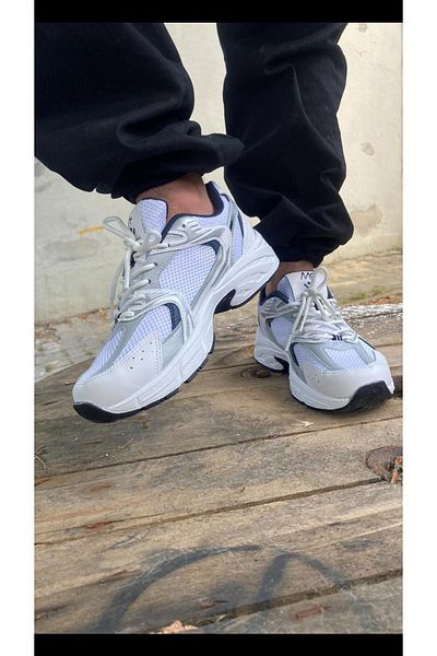 AZE STEP Αθλητικά παπούτσια Mc 530 White Navy Blue Daily Walking Sneaker