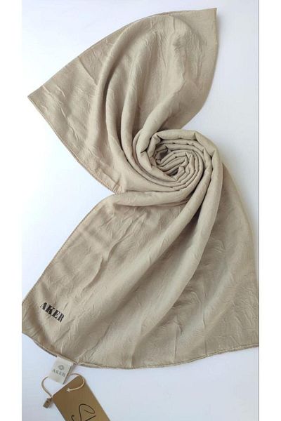 Aker Şal Bej Bamboo Check - Elegant şi util