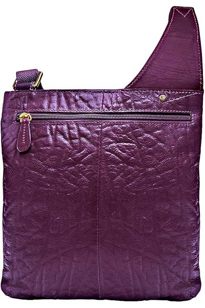 Hidesign Yangtze 01 Crossbody Bag for Women - Genuine Leather, Stylish and Durable, Purple