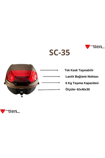 Tien 35 Litre Kahverengi MOTOSİKLET Arka Çanta