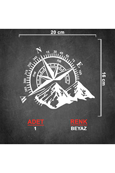 Sönmez Dijital Pusula Sticker Model 3 - Oto Sticker - Araba Sticker - Araç St...