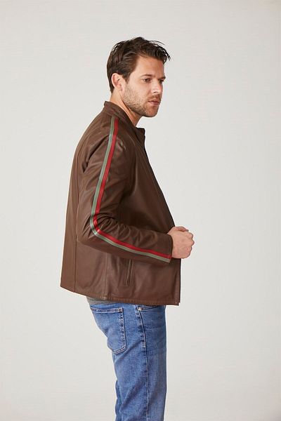 iKiGAi the city Braune Lederjacke