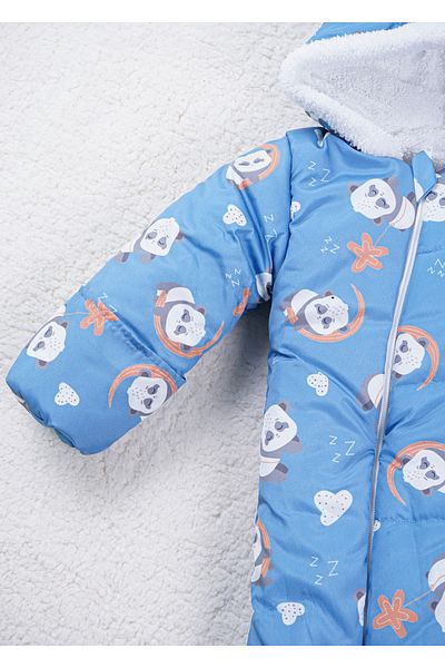 Baby Minty Panda Printed Baby Winter Swaddle