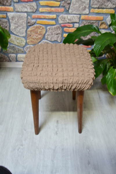 COVER TEKSTİL 4 Adet Kare Tabure Kılıfı