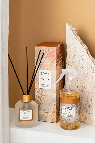 Misedor 2 Li Set Vanilya Çubuklu Oda Kokusu 120 ml & Oda Spreyi 330 ml