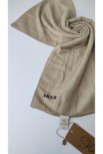 Aker Şal Bej Bamboo Check - Elegant şi util