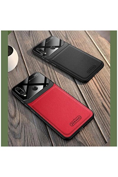 Zebana Xiaomi Redmi Note 7 Pro Compatible Case Lens Leather Case Red