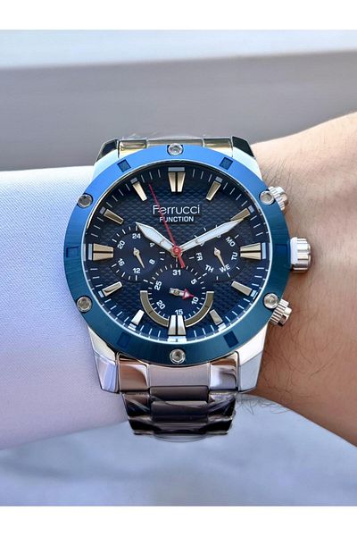 Ferrucci Men's Functional Steel Cord Wristwatch