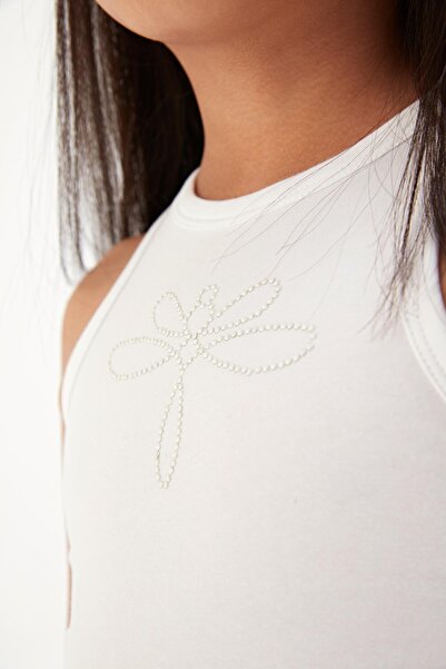 Tyess Bg Store Κοριτσίστικο λευκό μπλουζάκι 23ss2tj4539