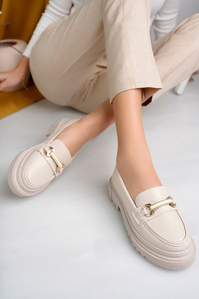 SİLVER MODA Buckle Lofer Shoes