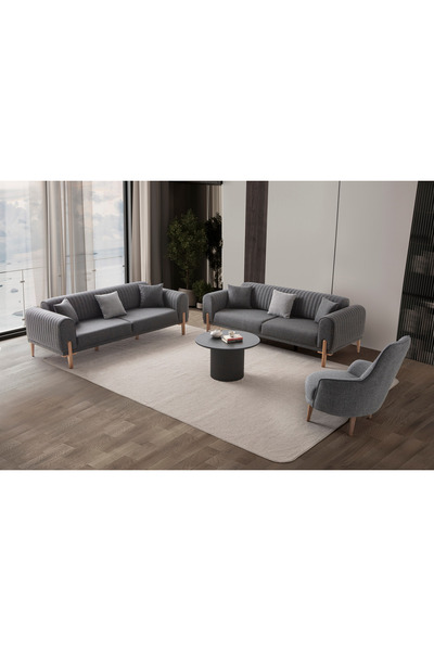 EDSY HOME Galata 3+3+1 Koltuk Takımı Antrasit