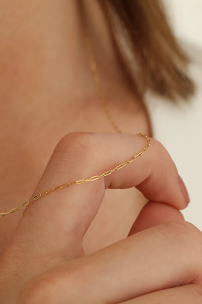 MİLET KUYUMCULUK Milet Kuyumculuk 14 Ayar Altın İnce Ataç Zincir Kolye