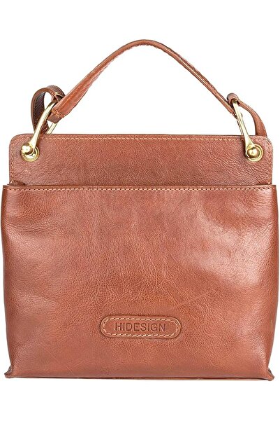 Hidesign Martella 02 Crossbody Bag for Women ,Genuine Leather,Tan