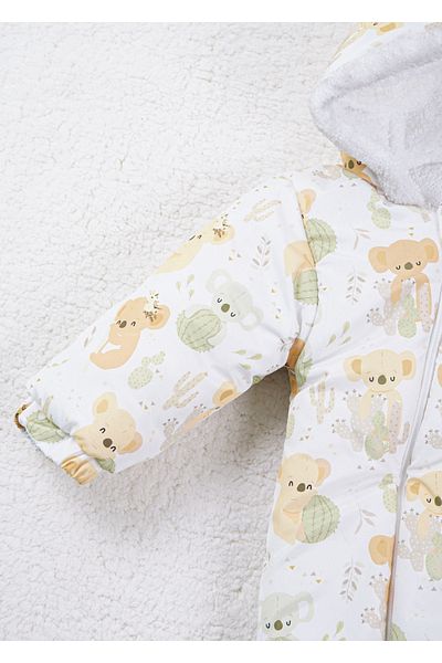 Baby Minty Koala Printed Baby Astronaut Jumpsuit